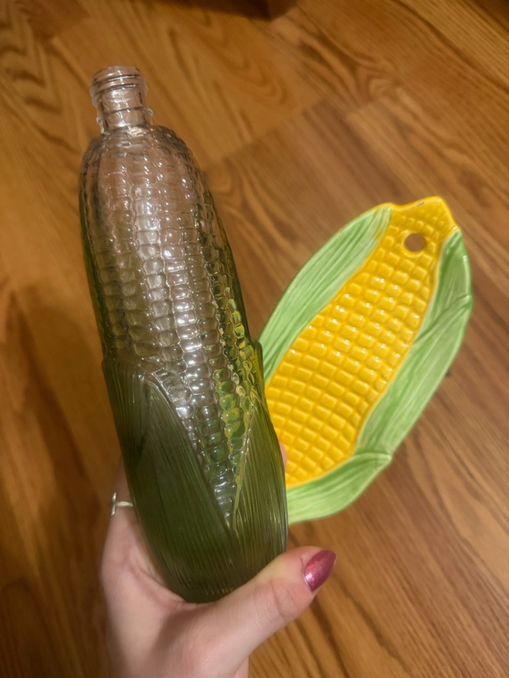 Vintage Corn Decor Bundle- Avon bottle & Made in Japan Decor